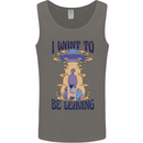Alien UFO I Want to Be Leaving Mens Vest Tank Top Charcoal