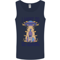 Alien UFO I Want to Be Leaving Mens Vest Tank Top Navy Blue