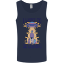 Alien UFO I Want to Be Leaving Mens Vest Tank Top Navy Blue