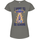 Alien UFO I Want to Be Leaving Womens Petite Cut T-Shirt Charcoal