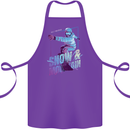 All I Need Is Snow and a Mountain Cotton Apron 100% Organic Purple