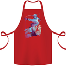 All I Need Is Snow and a Mountain Cotton Apron 100% Organic Red