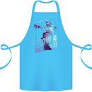 All I Need Is Snow and a Mountain Cotton Apron 100% Organic Turquoise