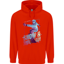 All I Need Is Snow and a Mountain Mens 80% Cotton Hoodie Bright Red