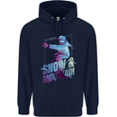 All I Need Is Snow and a Mountain Mens 80% Cotton Hoodie Navy Blue