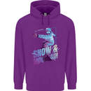 All I Need Is Snow and a Mountain Mens 80% Cotton Hoodie Purple