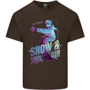 All I Need Is Snow and a Mountain Mens Cotton T-Shirt Tee Top Dark Chocolate