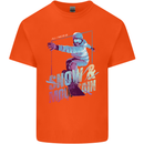 All I Need Is Snow and a Mountain Mens Cotton T-Shirt Tee Top Orange