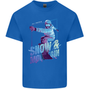 All I Need Is Snow and a Mountain Mens Cotton T-Shirt Tee Top Royal Blue