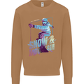 All I Need Is Snow and a Mountain Mens Sweatshirt Jumper Caramel Latte