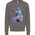 All I Need Is Snow and a Mountain Mens Sweatshirt Jumper Charcoal