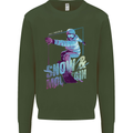 All I Need Is Snow and a Mountain Mens Sweatshirt Jumper Forest Green