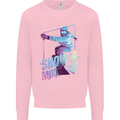 All I Need Is Snow and a Mountain Mens Sweatshirt Jumper Light Pink