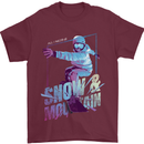 All I Need Is Snow and a Mountain Mens T-Shirt Cotton Gildan Maroon