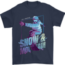 All I Need Is Snow and a Mountain Mens T-Shirt Cotton Gildan Navy Blue