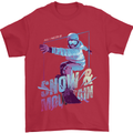 All I Need Is Snow and a Mountain Mens T-Shirt Cotton Gildan Red