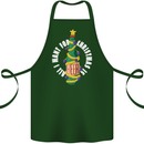 All I Want for Christmas Is Beer Cotton Apron 100% Organic Forest Green