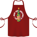 All I Want for Christmas Is Beer Cotton Apron 100% Organic Maroon
