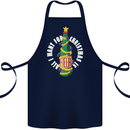 All I Want for Christmas Is Beer Cotton Apron 100% Organic Navy Blue