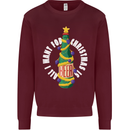 All I Want for Christmas Is Beer Kids Sweatshirt Jumper Maroon