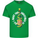 All I Want for Christmas Is Beer Kids T-Shirt Childrens Irish Green