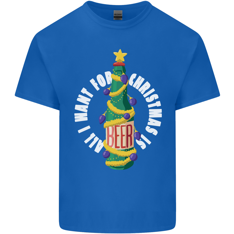 All I Want for Christmas Is Beer Kids T-Shirt Childrens Royal Blue