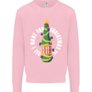 All I Want for Christmas Is Beer Mens Sweatshirt Jumper Light Pink