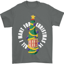 All I Want for Christmas Is Beer Mens T-Shirt Cotton Gildan Charcoal