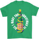 All I Want for Christmas Is Beer Mens T-Shirt Cotton Gildan Irish Green