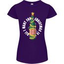 All I Want for Christmas Is Beer Womens Petite Cut T-Shirt Purple