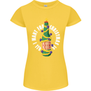 All I Want for Christmas Is Beer Womens Petite Cut T-Shirt Yellow