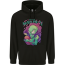 All Mad Here Alien Magic Mushrooms Childrens Kids Hoodie Black