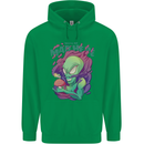 All Mad Here Alien Magic Mushrooms Childrens Kids Hoodie Irish Green