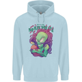 All Mad Here Alien Magic Mushrooms Childrens Kids Hoodie Light Blue