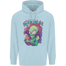 All Mad Here Alien Magic Mushrooms Childrens Kids Hoodie Light Blue
