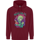 All Mad Here Alien Magic Mushrooms Childrens Kids Hoodie Maroon