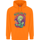 All Mad Here Alien Magic Mushrooms Childrens Kids Hoodie Orange