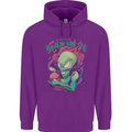 All Mad Here Alien Magic Mushrooms Childrens Kids Hoodie Purple