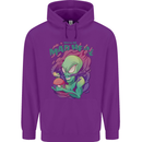 All Mad Here Alien Magic Mushrooms Childrens Kids Hoodie Purple