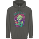 All Mad Here Alien Magic Mushrooms Childrens Kids Hoodie Storm Grey