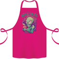 All Mad Here Alien Magic Mushrooms Cotton Apron 100% Organic Pink