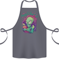 All Mad Here Alien Magic Mushrooms Cotton Apron 100% Organic Steel