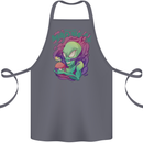 All Mad Here Alien Magic Mushrooms Cotton Apron 100% Organic Steel