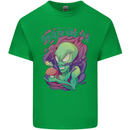 All Mad Here Alien Magic Mushrooms Kids T-Shirt Childrens Irish Green