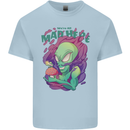 All Mad Here Alien Magic Mushrooms Kids T-Shirt Childrens Light Blue
