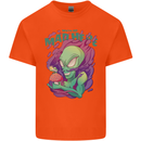 All Mad Here Alien Magic Mushrooms Kids T-Shirt Childrens Orange