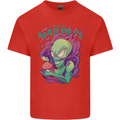 All Mad Here Alien Magic Mushrooms Kids T-Shirt Childrens Red