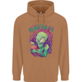All Mad Here Alien Magic Mushrooms Mens 80% Cotton Hoodie Caramel Latte