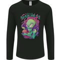 All Mad Here Alien Magic Mushrooms Mens Long Sleeve T-Shirt Black