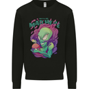 All Mad Here Alien Magic Mushrooms Mens Sweatshirt Jumper Black